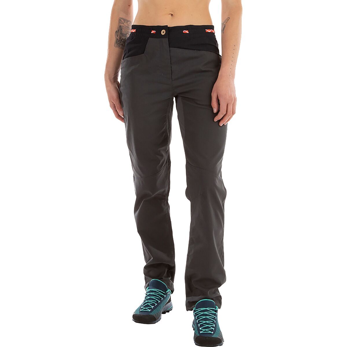 La Sportiva Machina Pant - Women's Carbon/Cherry Tomato, L