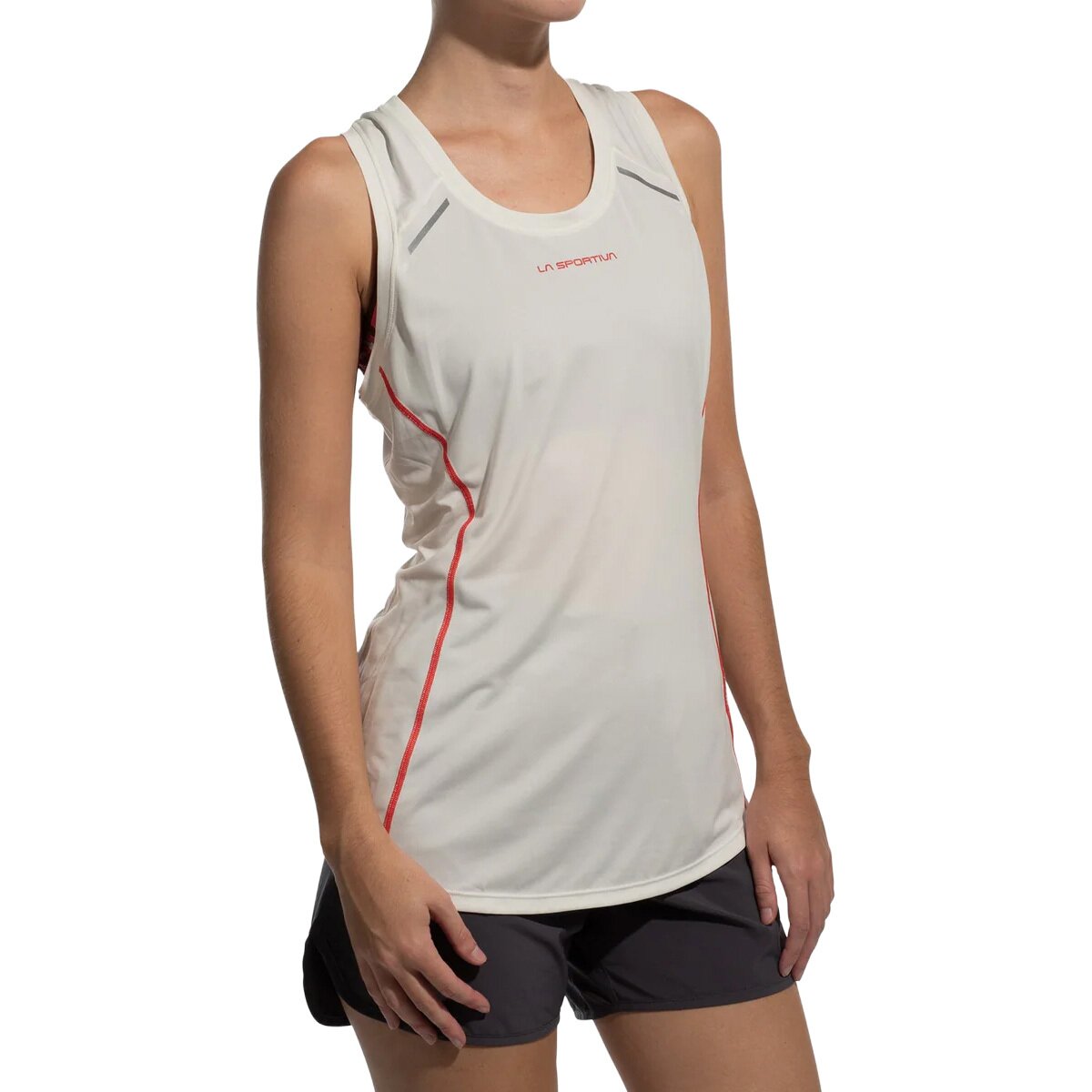 Image of La Sportiva Tracer Tank Top - Women's Chalk/Hibiscus, S