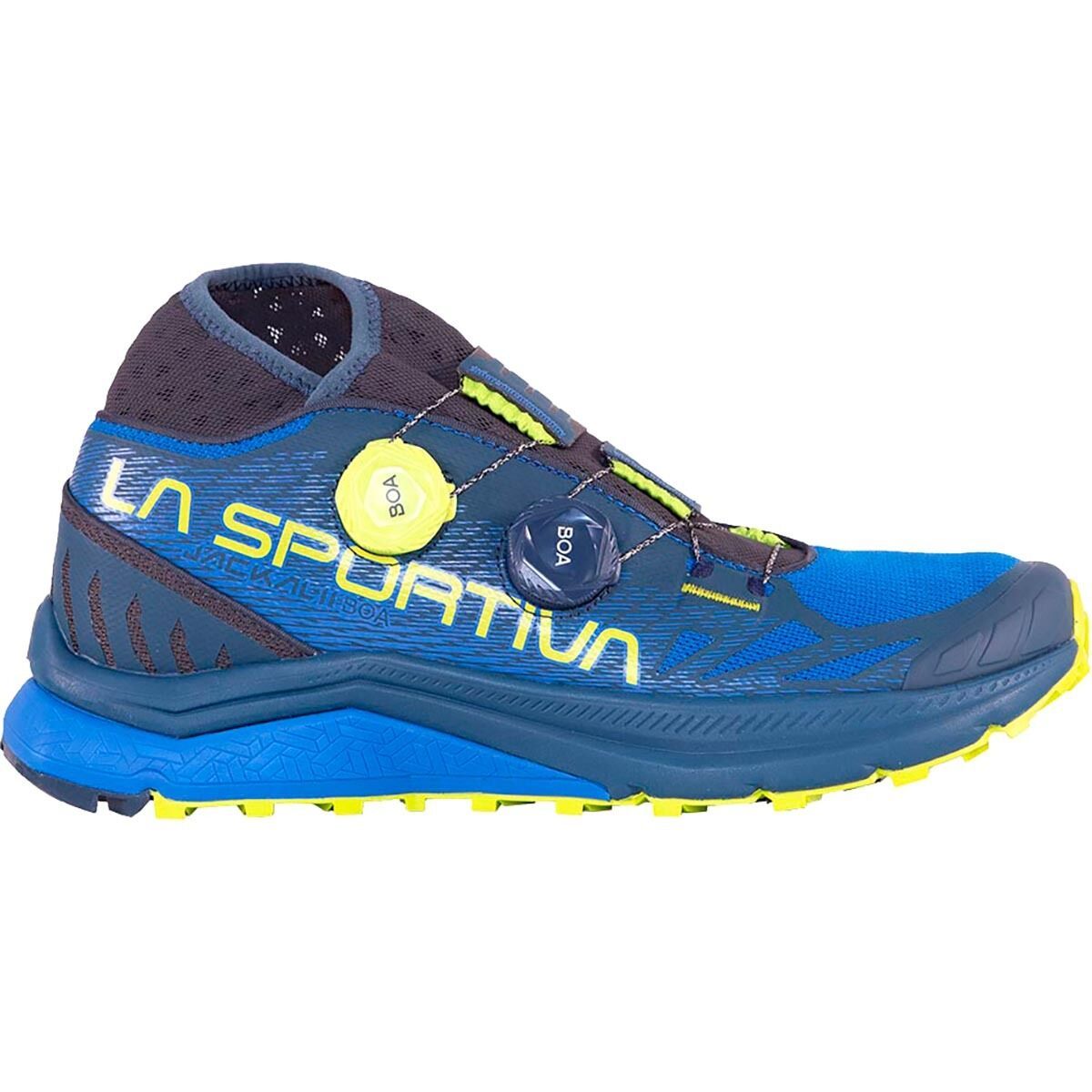 La Sportiva Jackal II BOA Trail Running Shoe - Men's Storm Blue/Lime Punch, 41.0