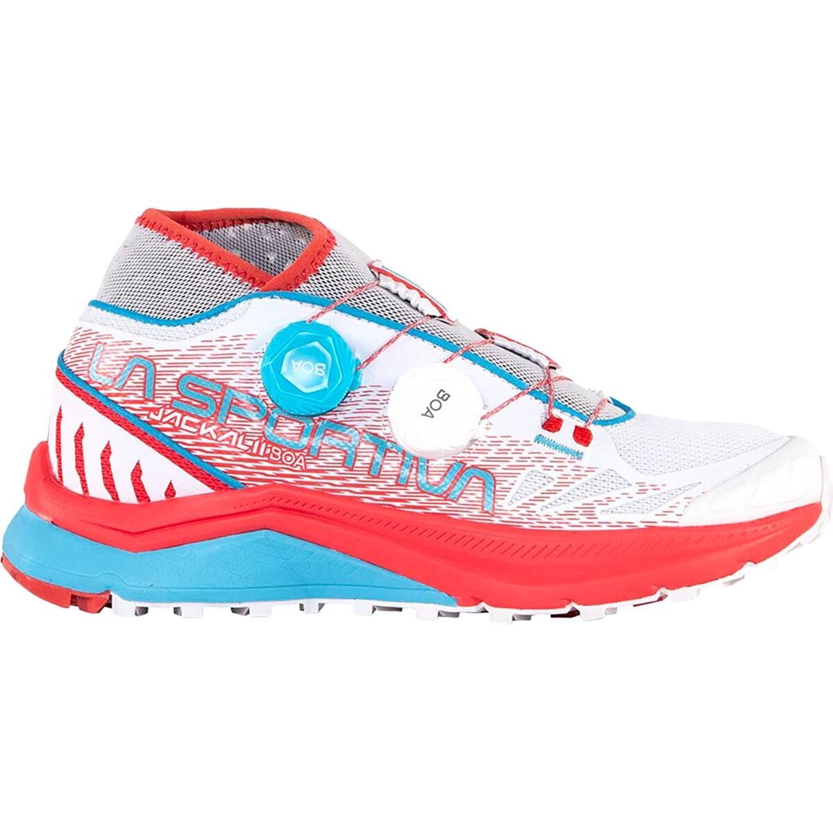Image of La Sportiva Jackal II BOA Trail Running Shoe - Women's White/Hibiscus, 38.5