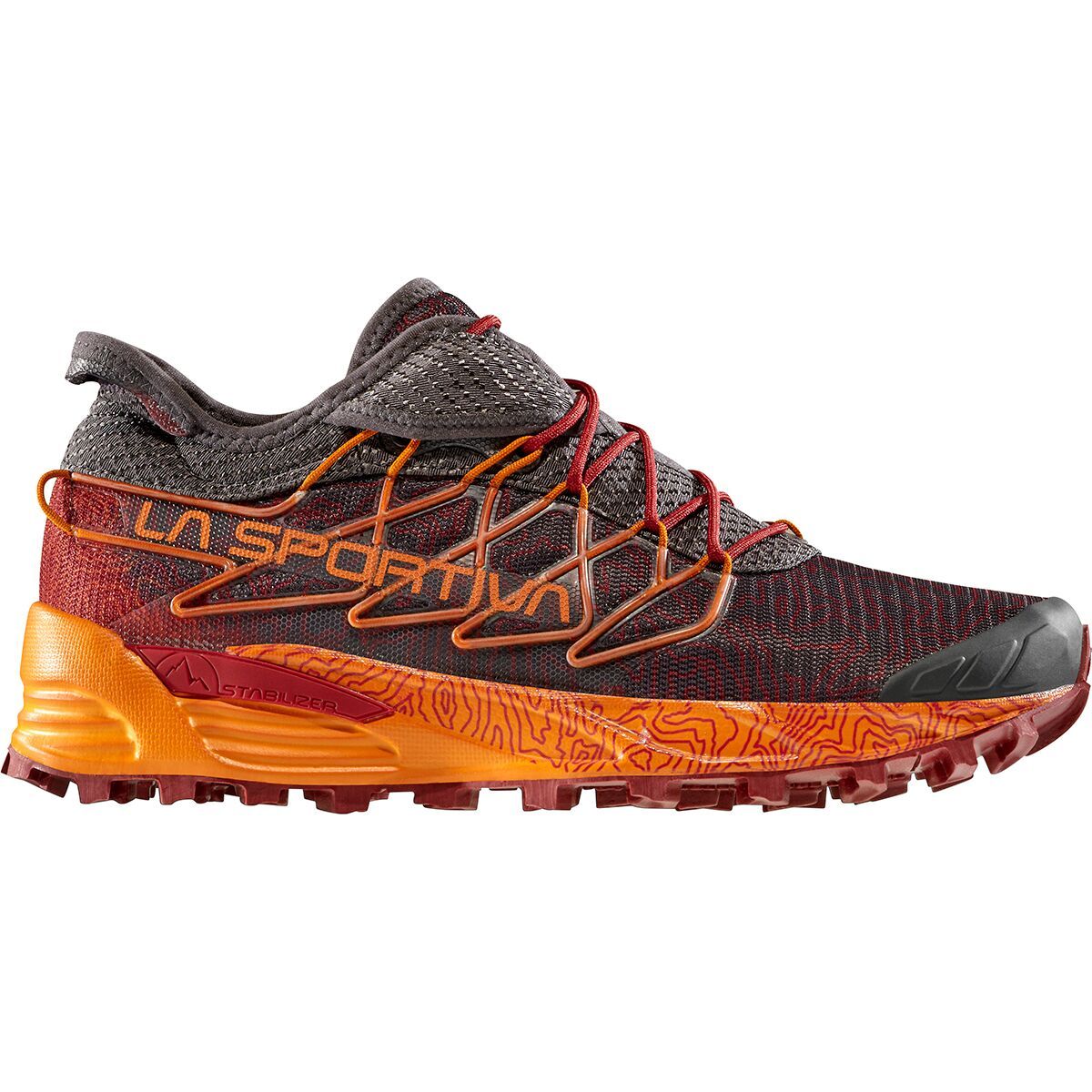 Image of La Sportiva Mutant Trail Running Shoe - Men's Carbon/Hawaiian Sun, 45.0