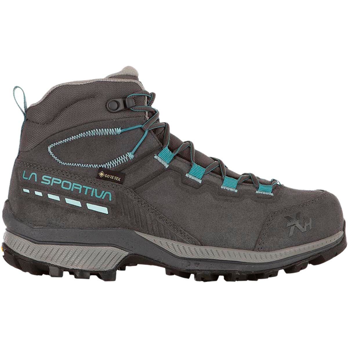 La Sportiva TX Hike Mid Leather GTX Hiking Boot - Women's Carbon/Lagoon, 36.5