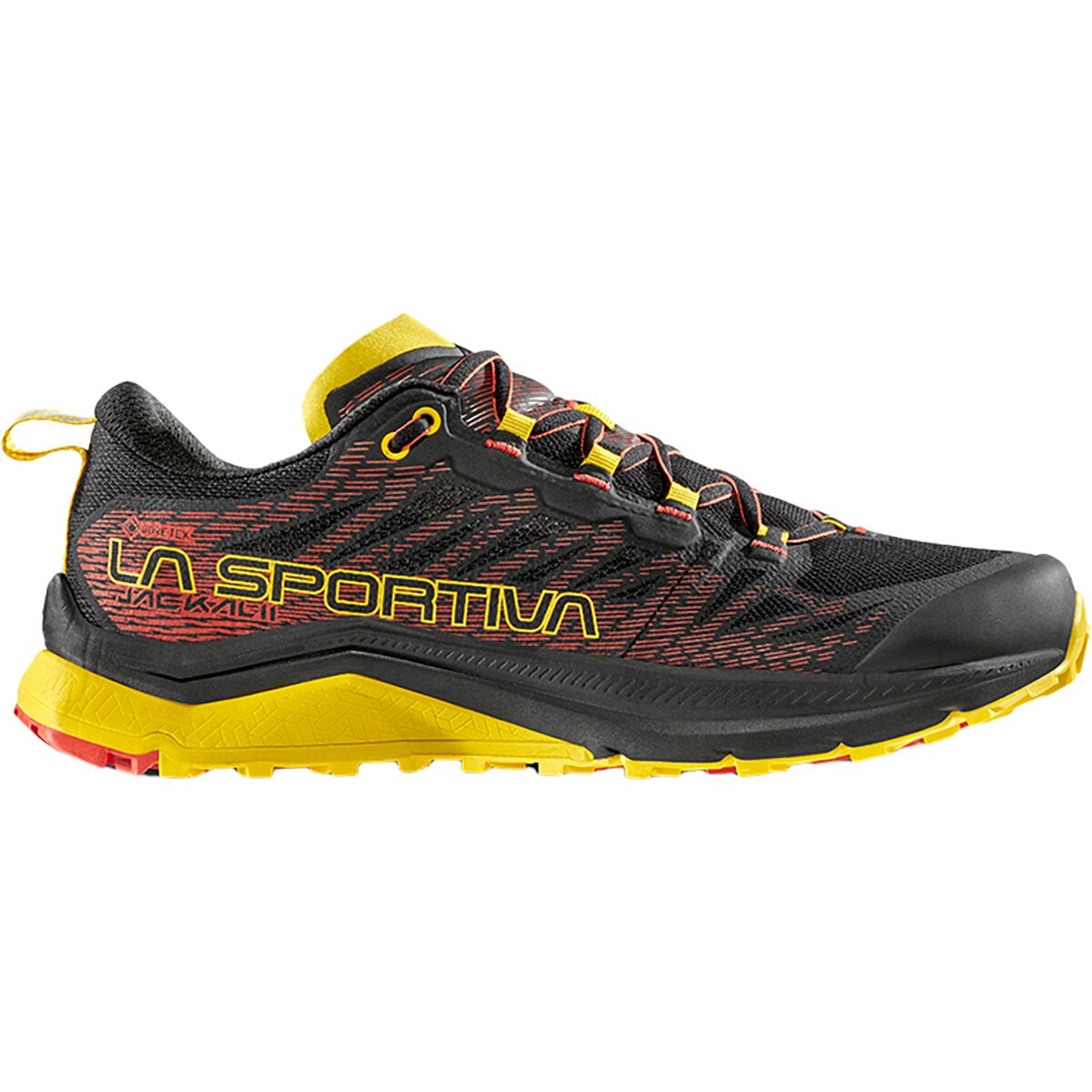 Image of La Sportiva Jackal II GTX Shoe - Men's Black/Yellow, 45.0
