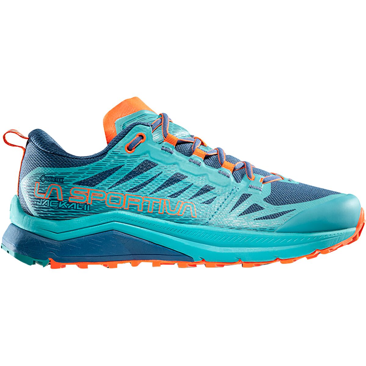 Image of La Sportiva Jackal II GTX Trail Running Shoe - Women's Storm Blue/Lagoon, 40.5