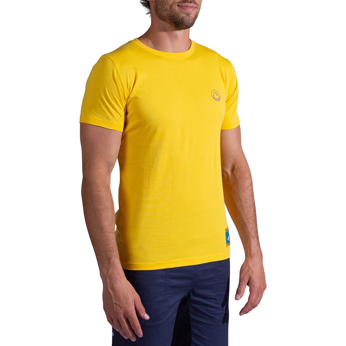 Image of La Sportiva Climbing On The Moon T-Shirt - Men's Giallo/Viola, M