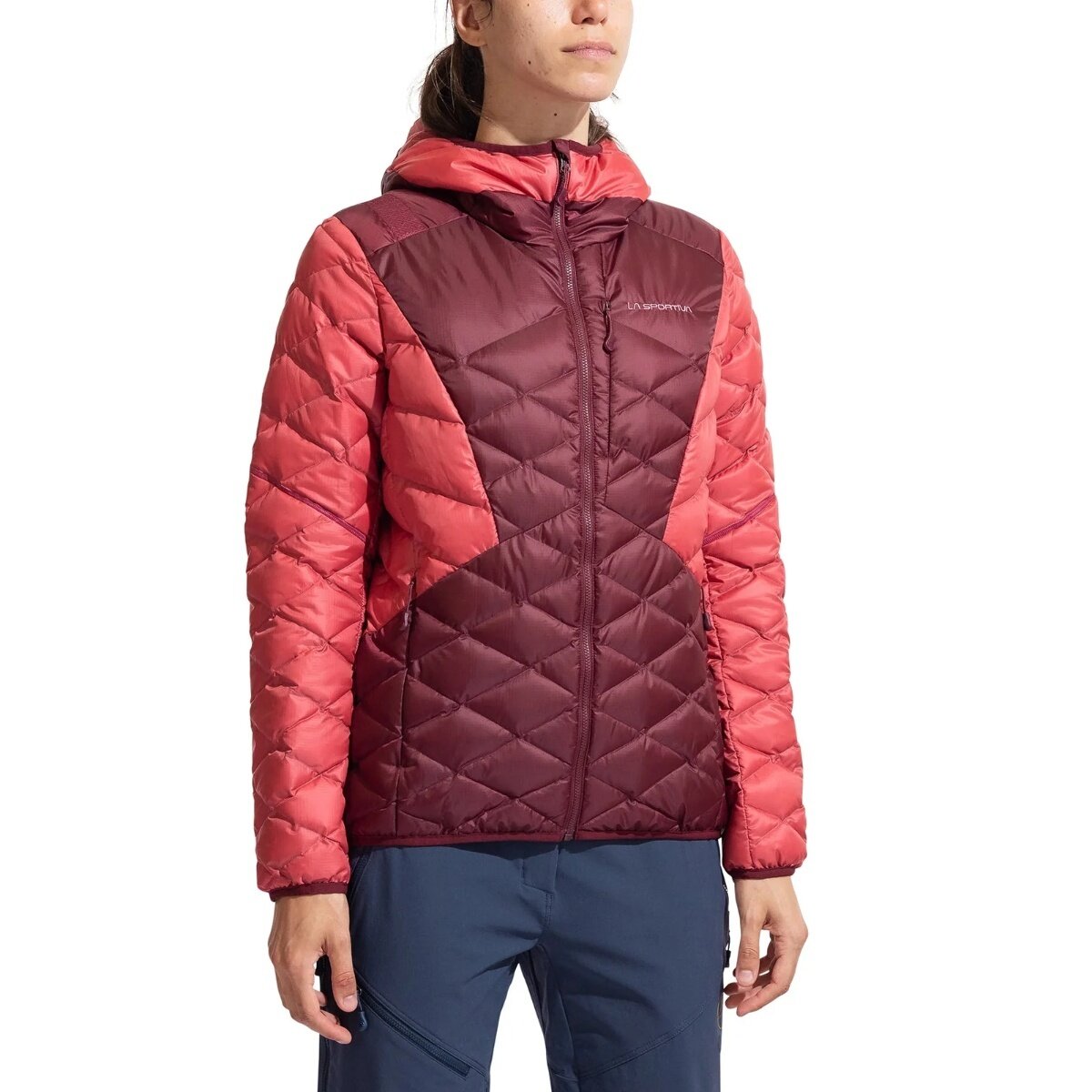 Image of La Sportiva Pinnacle Down Jacket - Women's Redwood/Rosebay, M