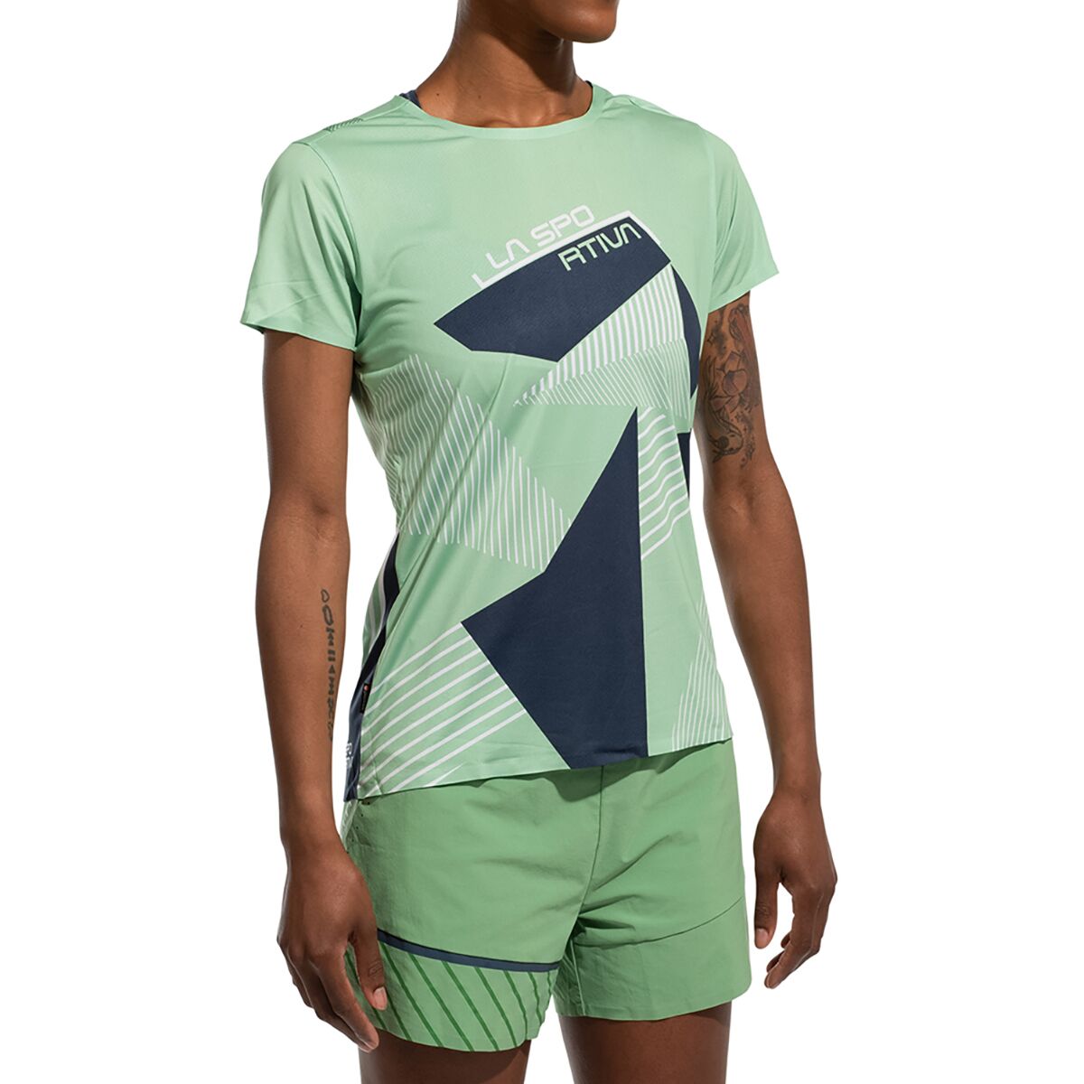 Image of La Sportiva Comp T-Shirt - Women's Aspen Green/Night Sky, XL