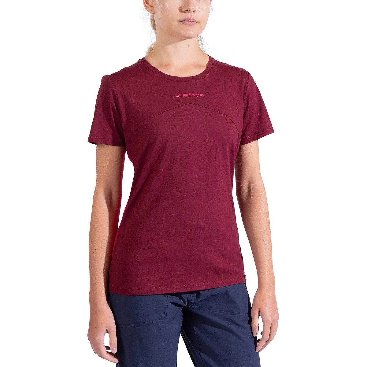 Image of La Sportiva Roof T-Shirt - Women's Redwood/Azalea, S