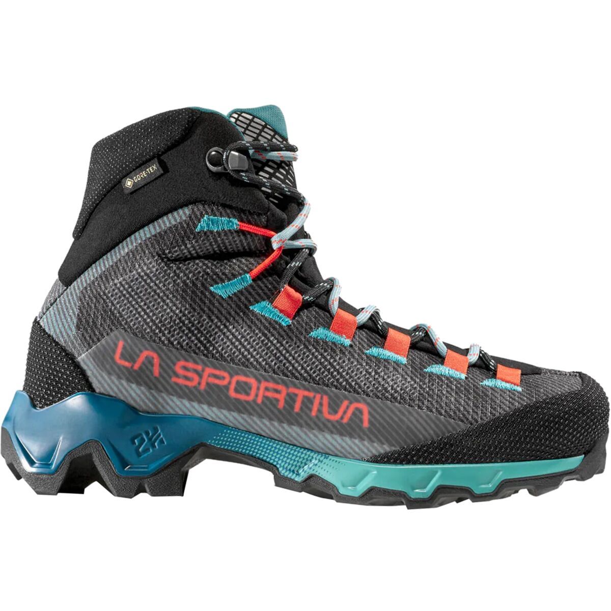 Image of La Sportiva Aequilibrium Hike GTX Boot - Women's Carbon/Everglade, 37.5