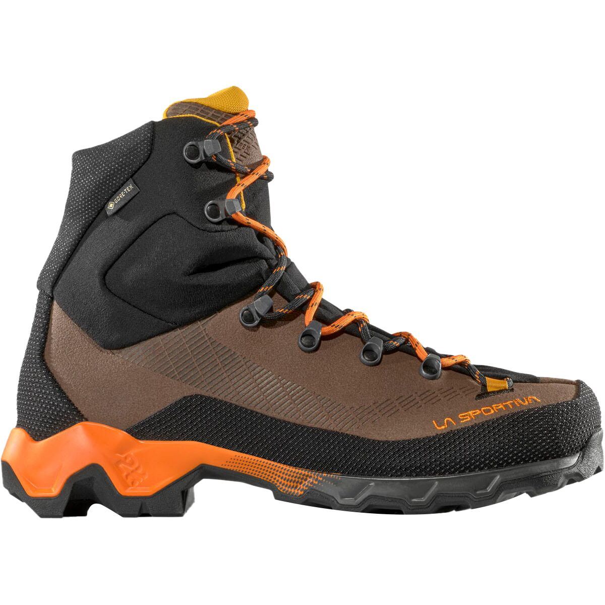 Image of La Sportiva Aequilibrium Trek GTX Boot - Men's Chocolate/Papaya, 42.0