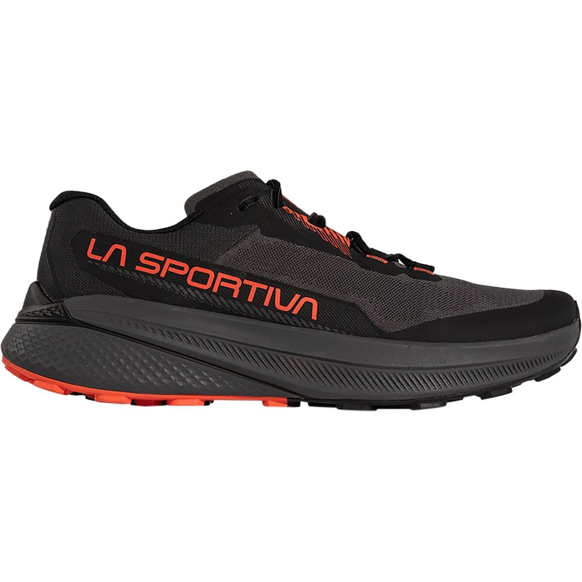 La Sportiva Prodigio Trail Running Shoe - Men's Carbon/Cherry Tomato, 46.0