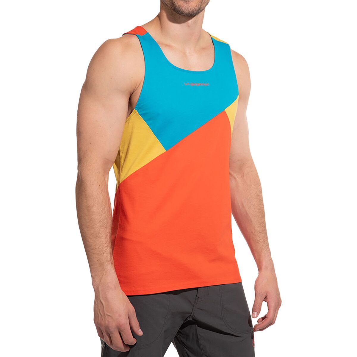 La Sportiva Dude Tank Top - Men's Cherry Tomato/Bamboo, XL
