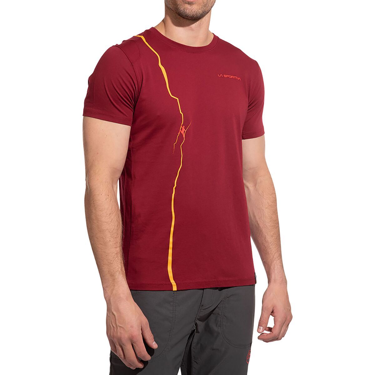 La Sportiva Route T-Shirt - Men's Sangria, XS