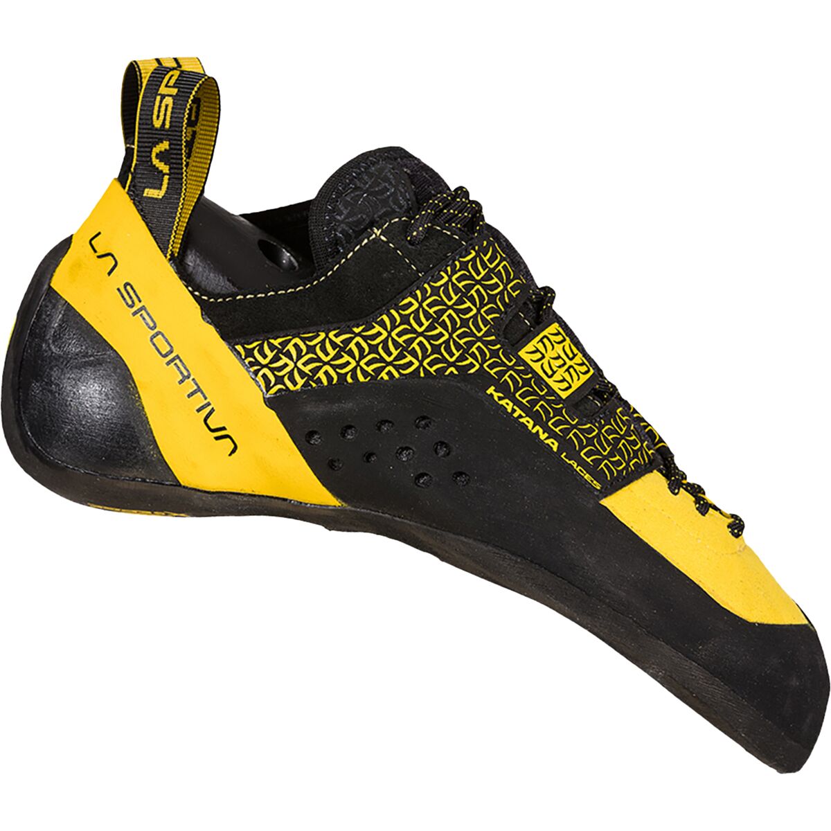 Image of La Sportiva Katana Lace Vibram XS Edge Climbing Shoe Yellow/Black, 38.0