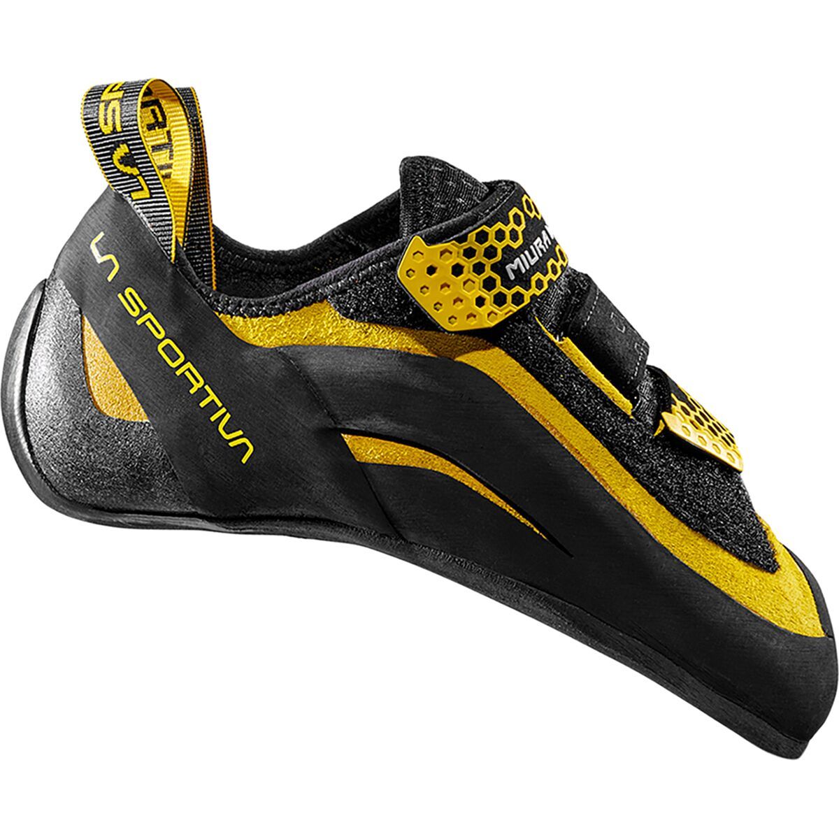 Image of La Sportiva Miura VS Climbing Shoe - Men's Black/Yellow, 42.5