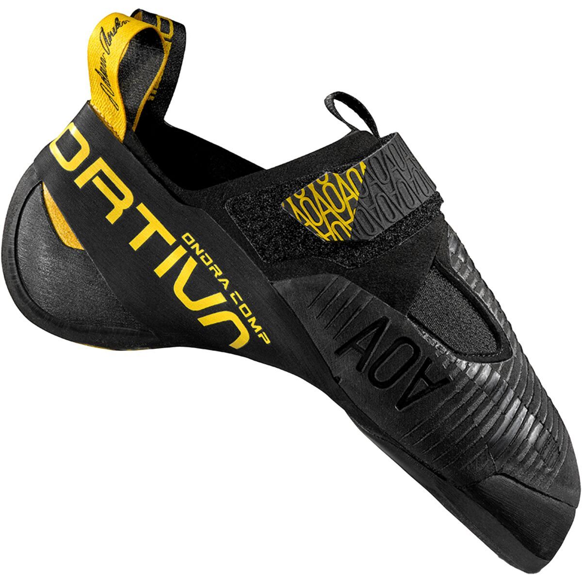 Image of La Sportiva Ondra Comp Climbing Shoe - Men's Black/Yellow, 37.5