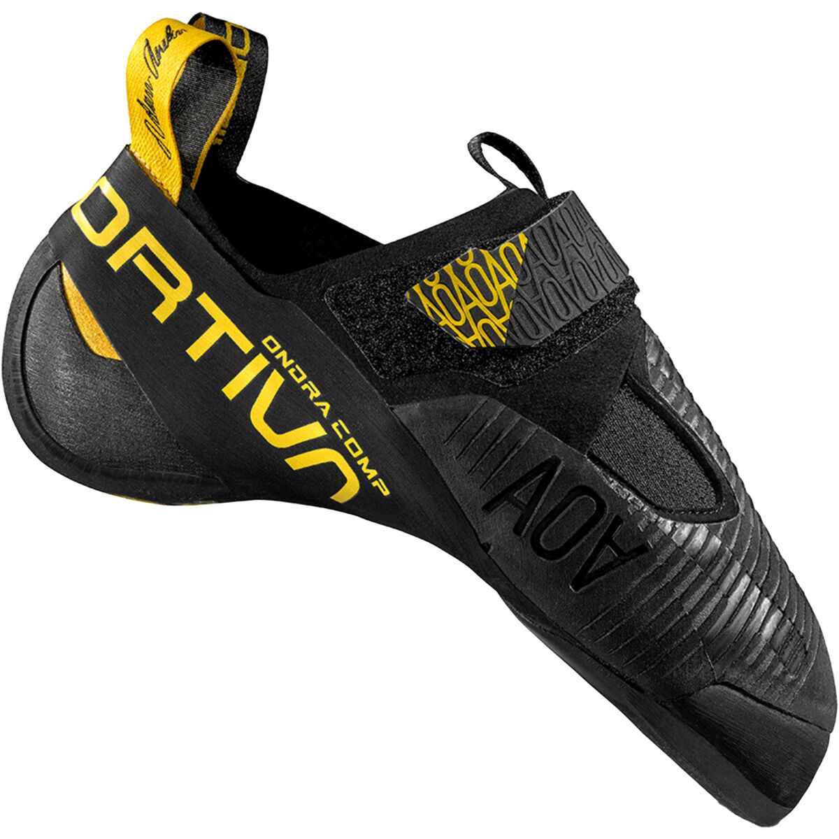 Image of La Sportiva Ondra Comp Climbing Shoe - Men's Black/Yellow, 46.0