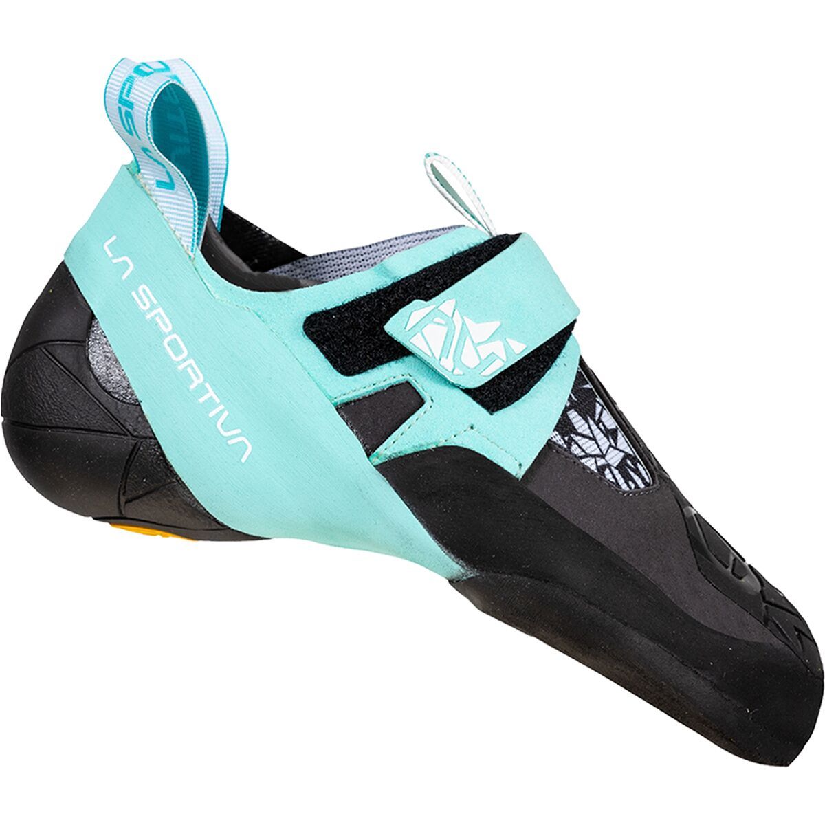 Image of La Sportiva Skwama Vegan Climbing Shoe - Women's Carbon/Turquoise, 34.5