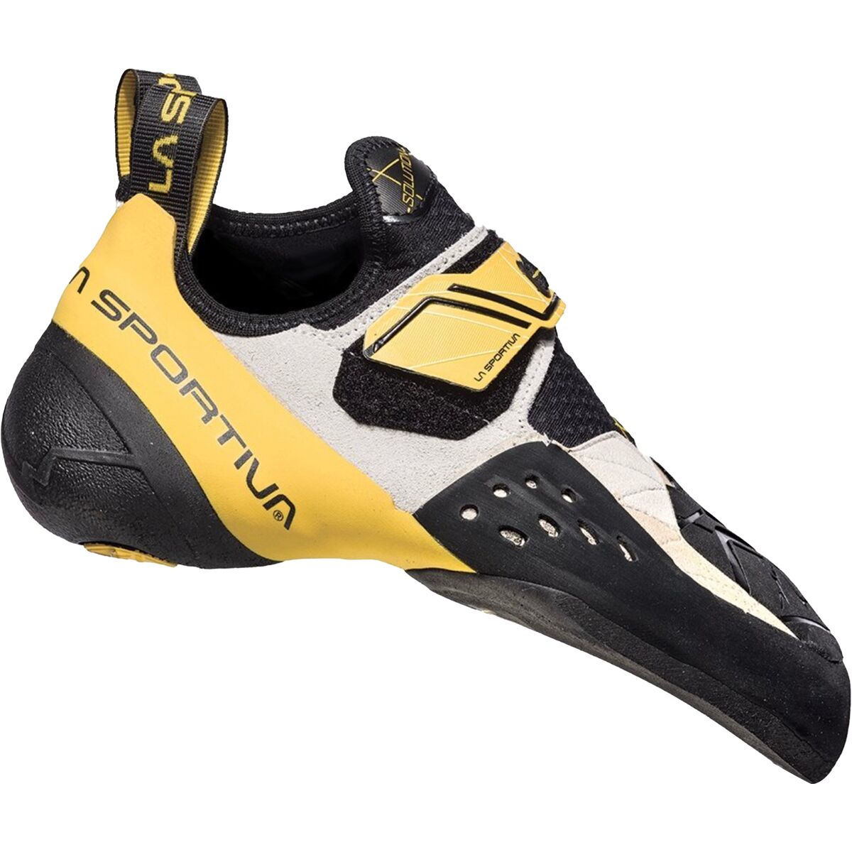 Image of La Sportiva Solution Climbing Shoe White/Yellow, 46.0