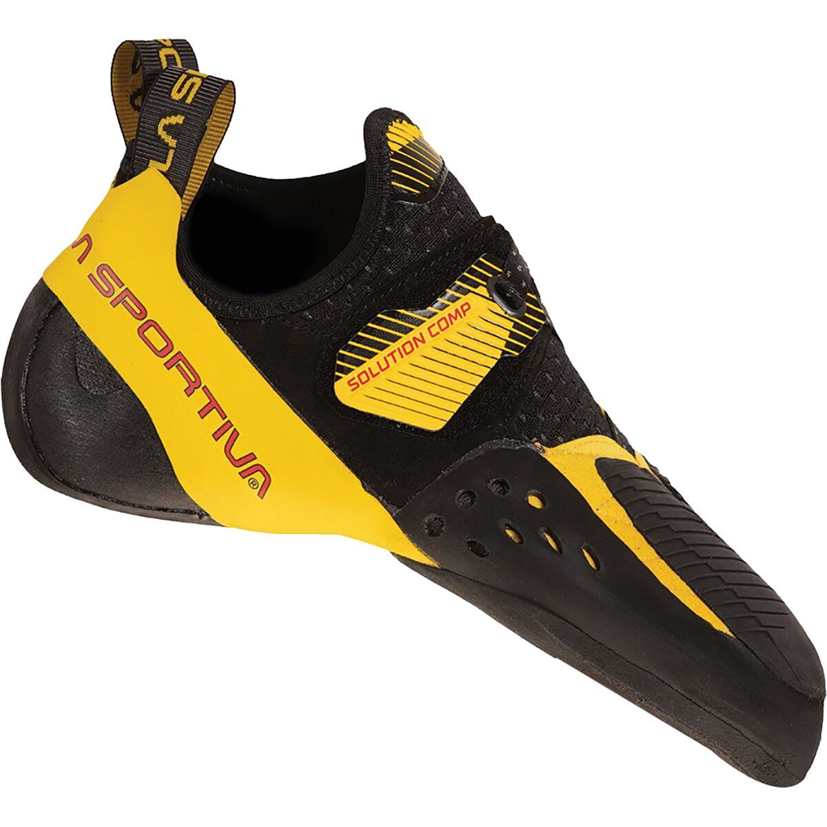 Image of La Sportiva Solution Comp Climbing Shoe Black/Yellow, 46.0