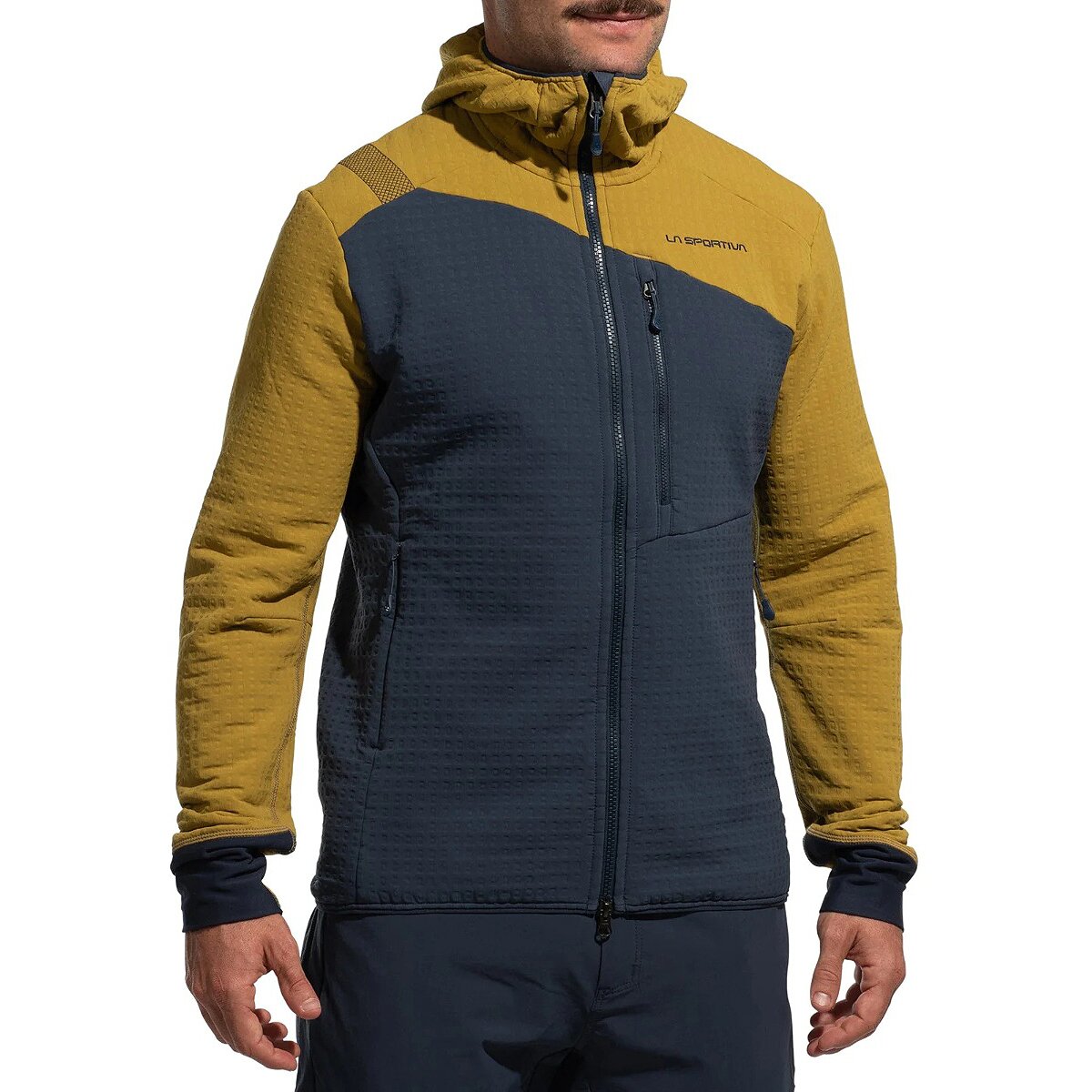 Image of La Sportiva Bristen Thermal Hooded Jacket - Men's Savana/Night Sky, L