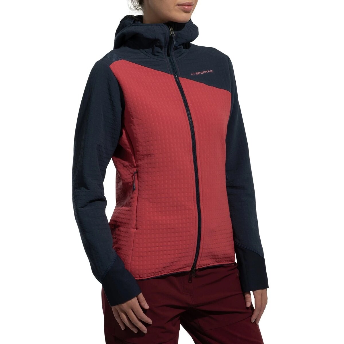 Image of La Sportiva Bristen Thermal Hoodie - Women's Night Sky/Rosebay, L