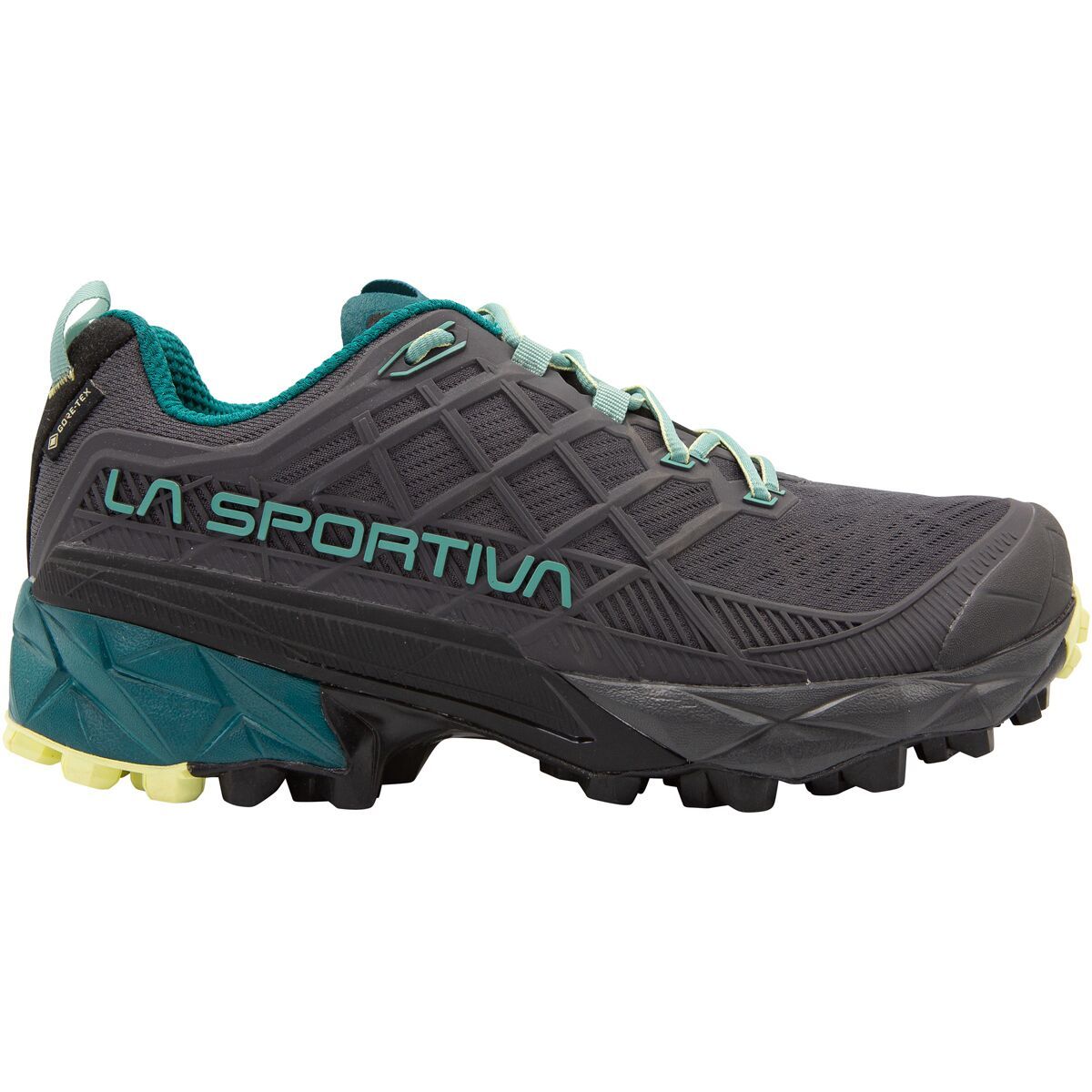 Image of La Sportiva Akyra II GTX Hiking Shoe - Women's Carbon/Juniper, 42.0