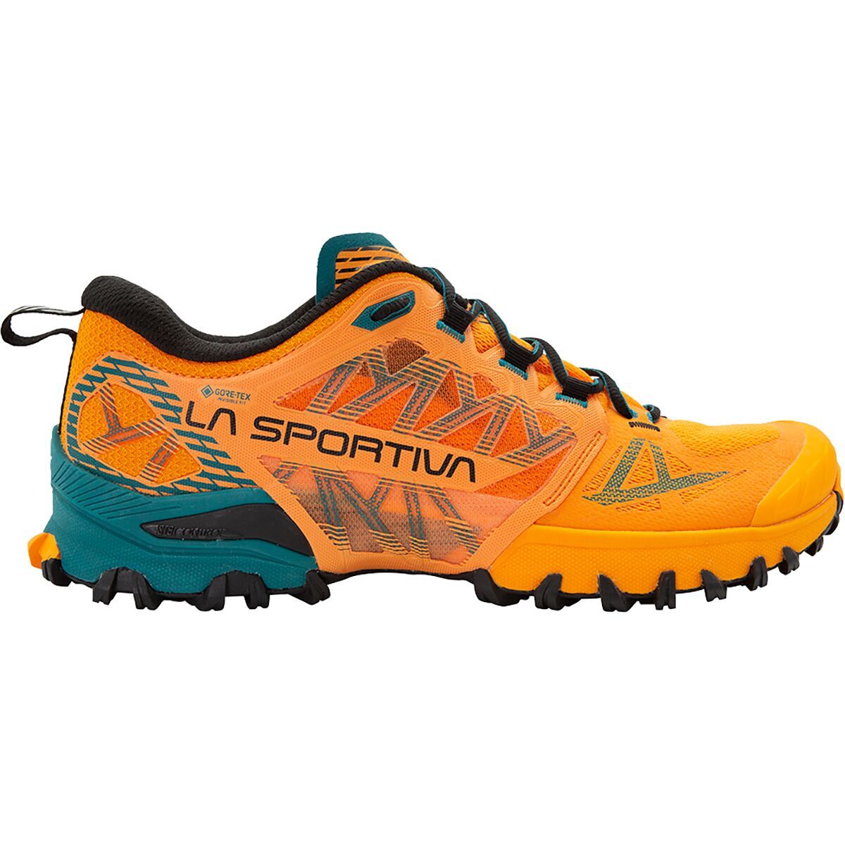 Image of La Sportiva Bushido III GTX Trail Running Shoe - Men's Papaya/Everglade, 45.0