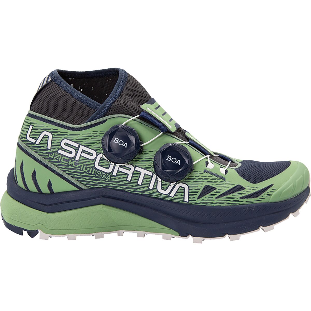 Image of La Sportiva Jackal II BOA Trail Running Shoe - Women's Night Sky/Aspen Green, 40.5