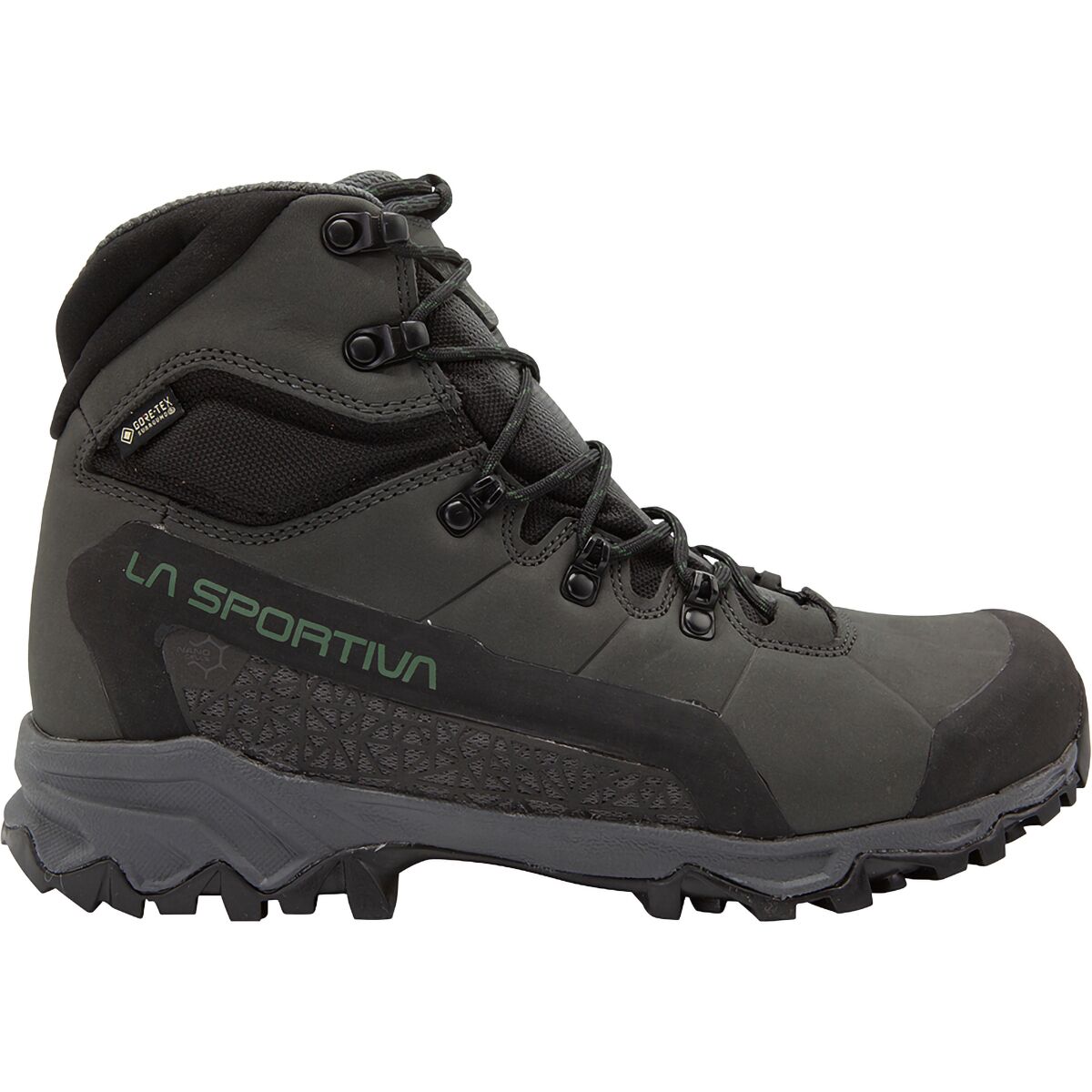 Image of La Sportiva Nucleo High II GTX Wide Boot - Men's Carbon/Forest, 42.0