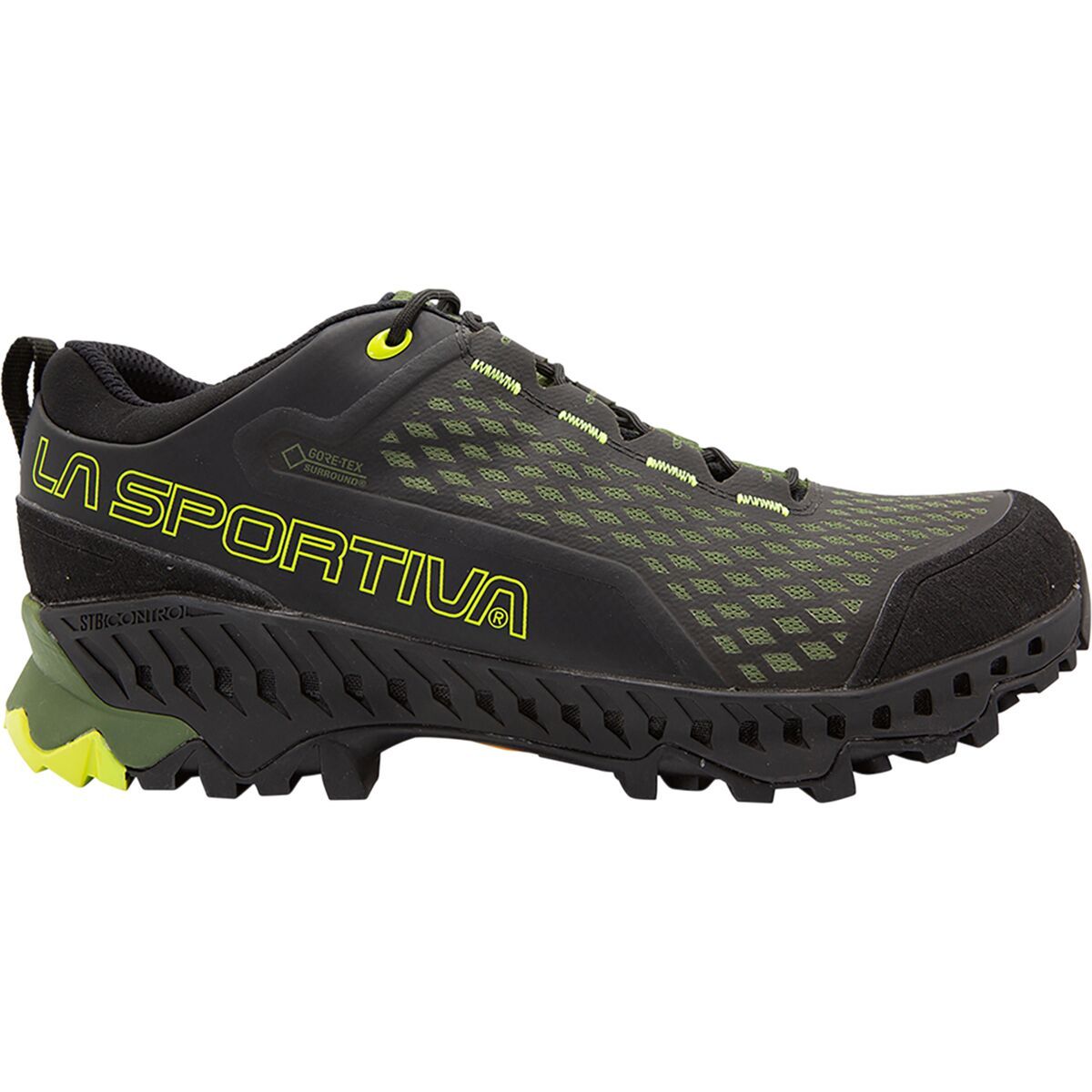 Image of La Sportiva Spire GTX Hiking Shoe - Men's Black/Neon, 42.5