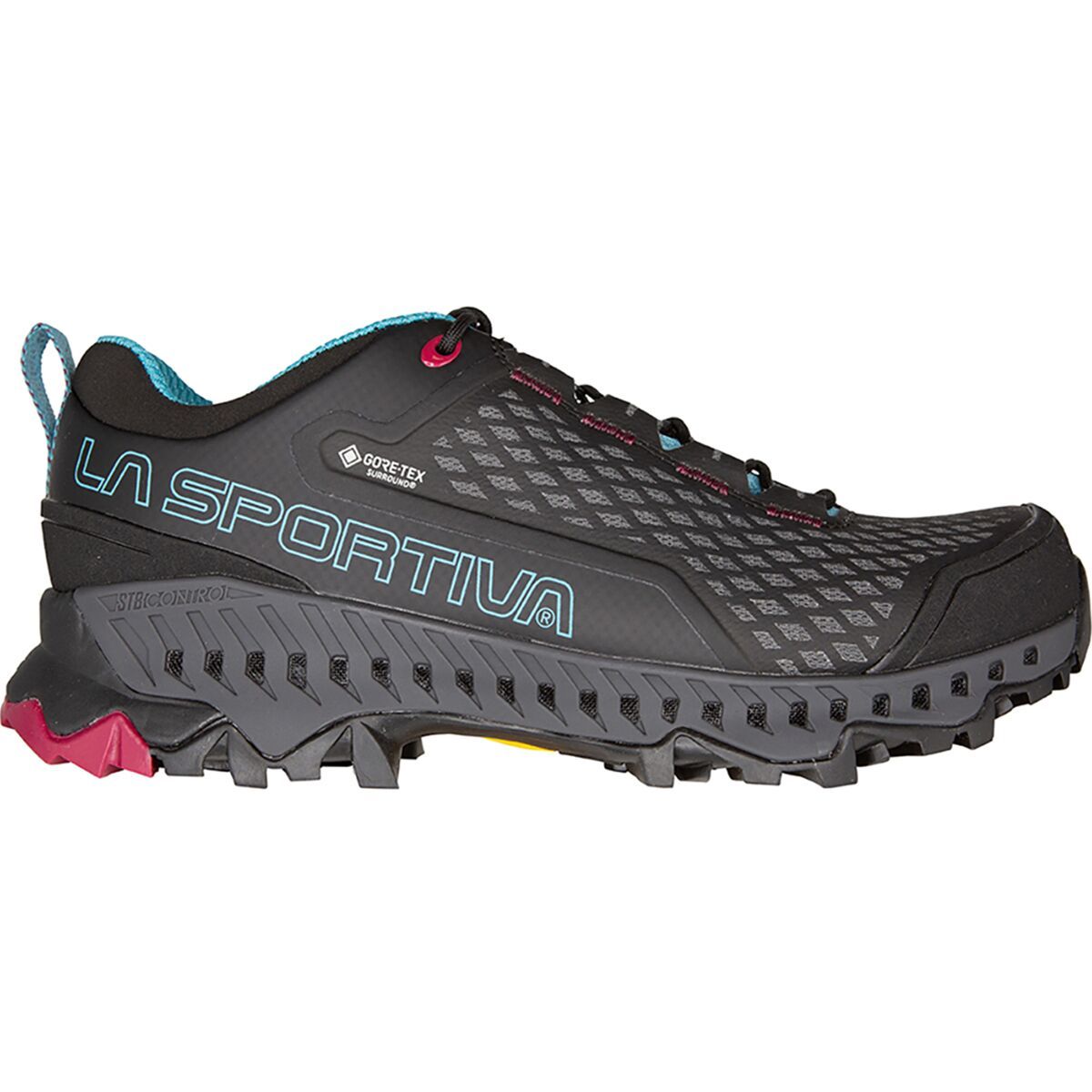 Image of La Sportiva Spire GTX Hiking Shoe - Women's Black/Topaz, 40.5