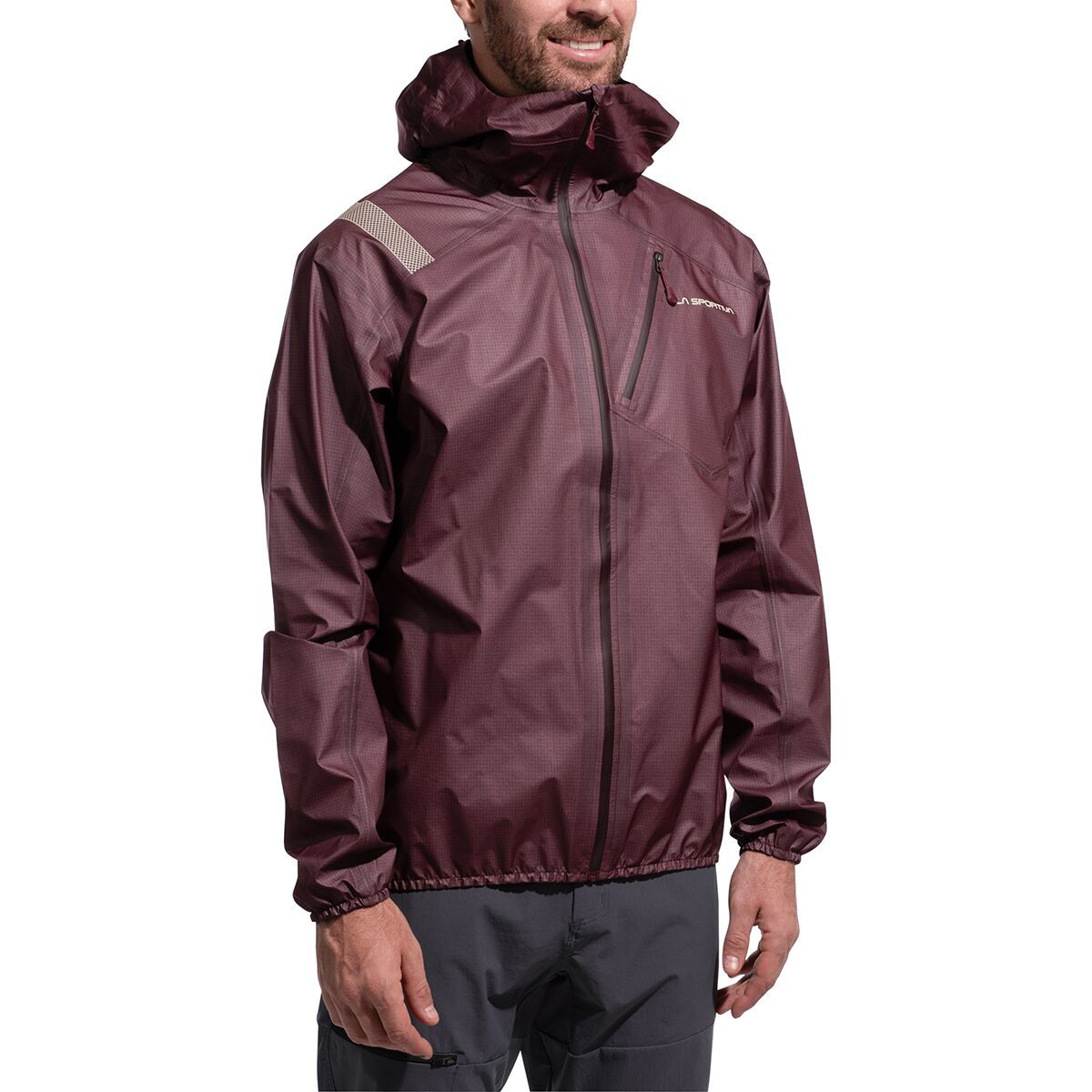 Image of La Sportiva Aequilibrium Lite GTX Jacket - Men's Redwood/Chalk, M