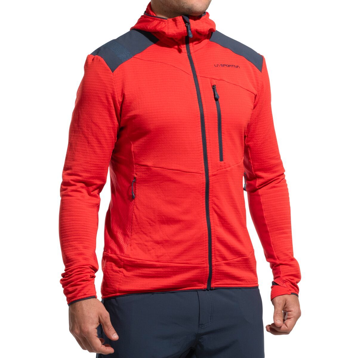 Image of La Sportiva Aequilibrium Thermal Full-Zip Hoodie - Men's Mountain Red, M
