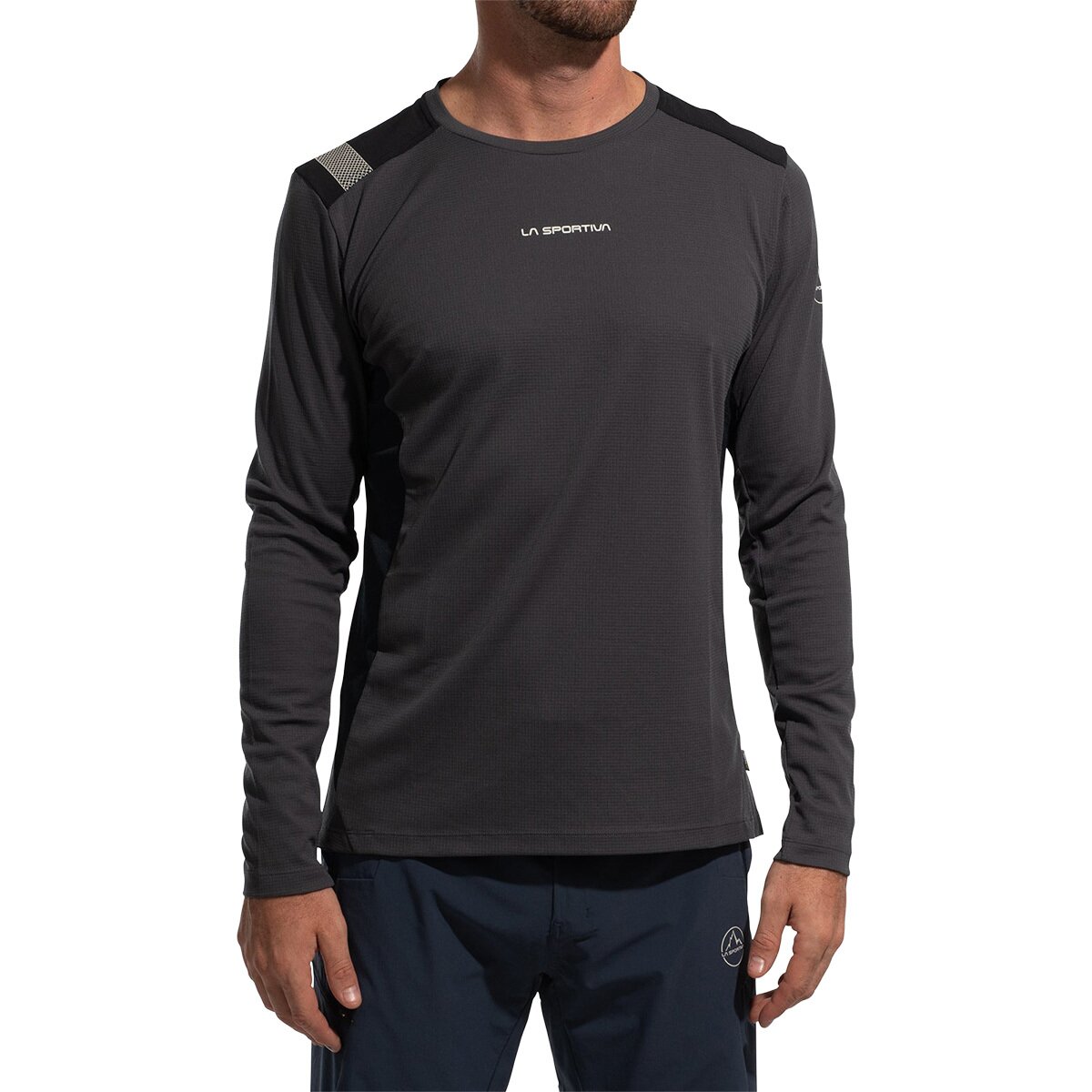 Image of La Sportiva Beyond Long-Sleeve Shirt - Men's Onyx/Chalk, S