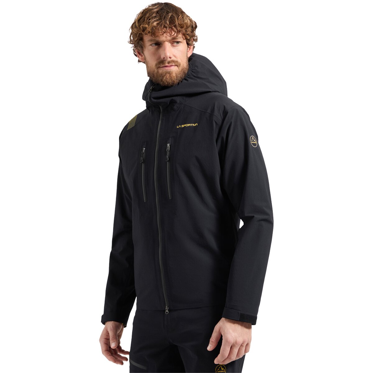 Image of La Sportiva Helixir Shell Jacket - Men's Black/Chalk, S