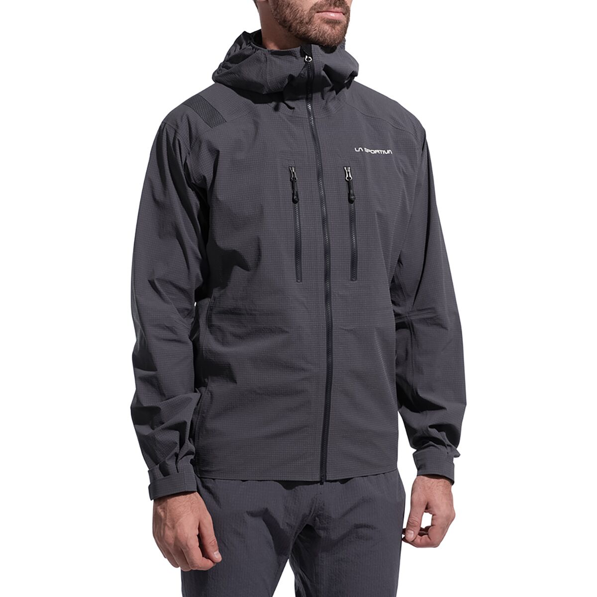 Image of La Sportiva Helixir Shell Jacket - Men's Onyx/Chalk, S