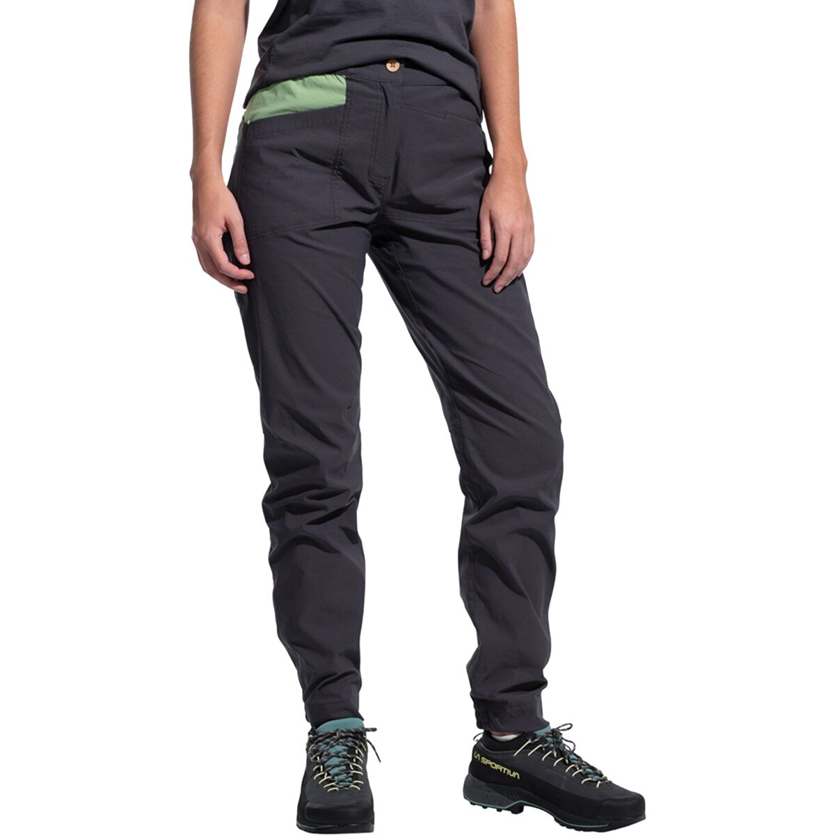 Image of La Sportiva Mantra Pant - Women's Onyx/Aspen Green, XS