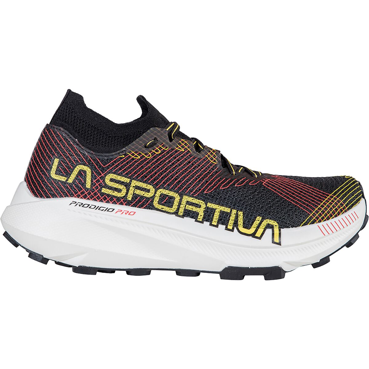 Image of La Sportiva Prodigio Pro Running Shoe - Men's Black/Yellow, 42.0