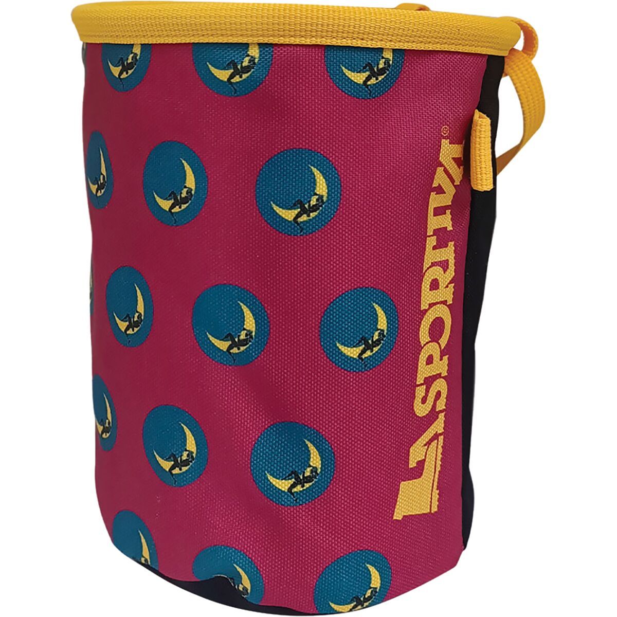 La Sportiva Climbing On The Moon Chalk Bag Fucsia/Giallo, One Size