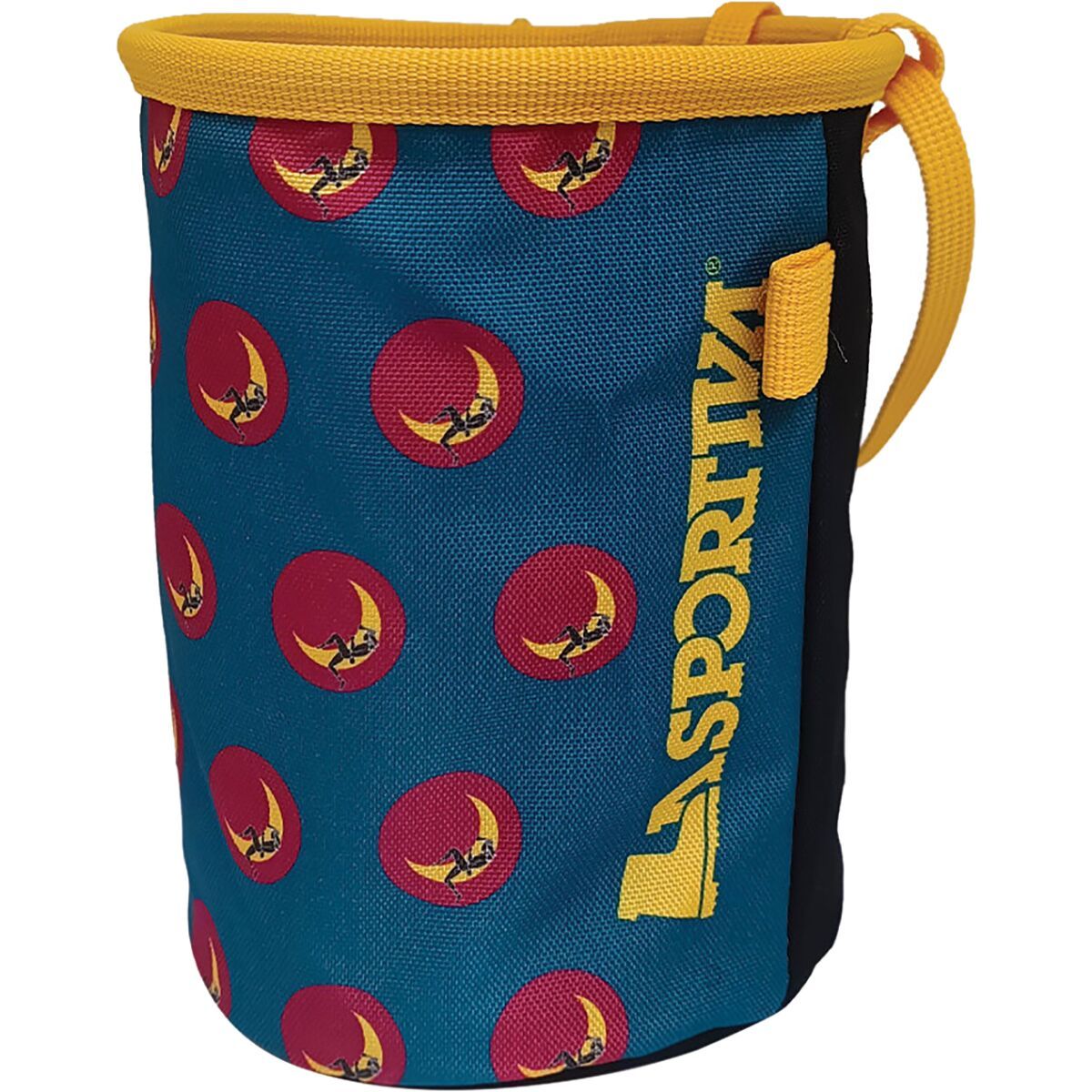 La Sportiva Climbing On The Moon Chalk Bag Turchese/Giallo, One Size