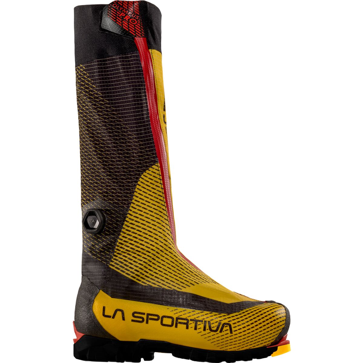 Image of La Sportiva Olympus Mons Pro Mountaineering Boot - Men's Yellow/Black, 46.5