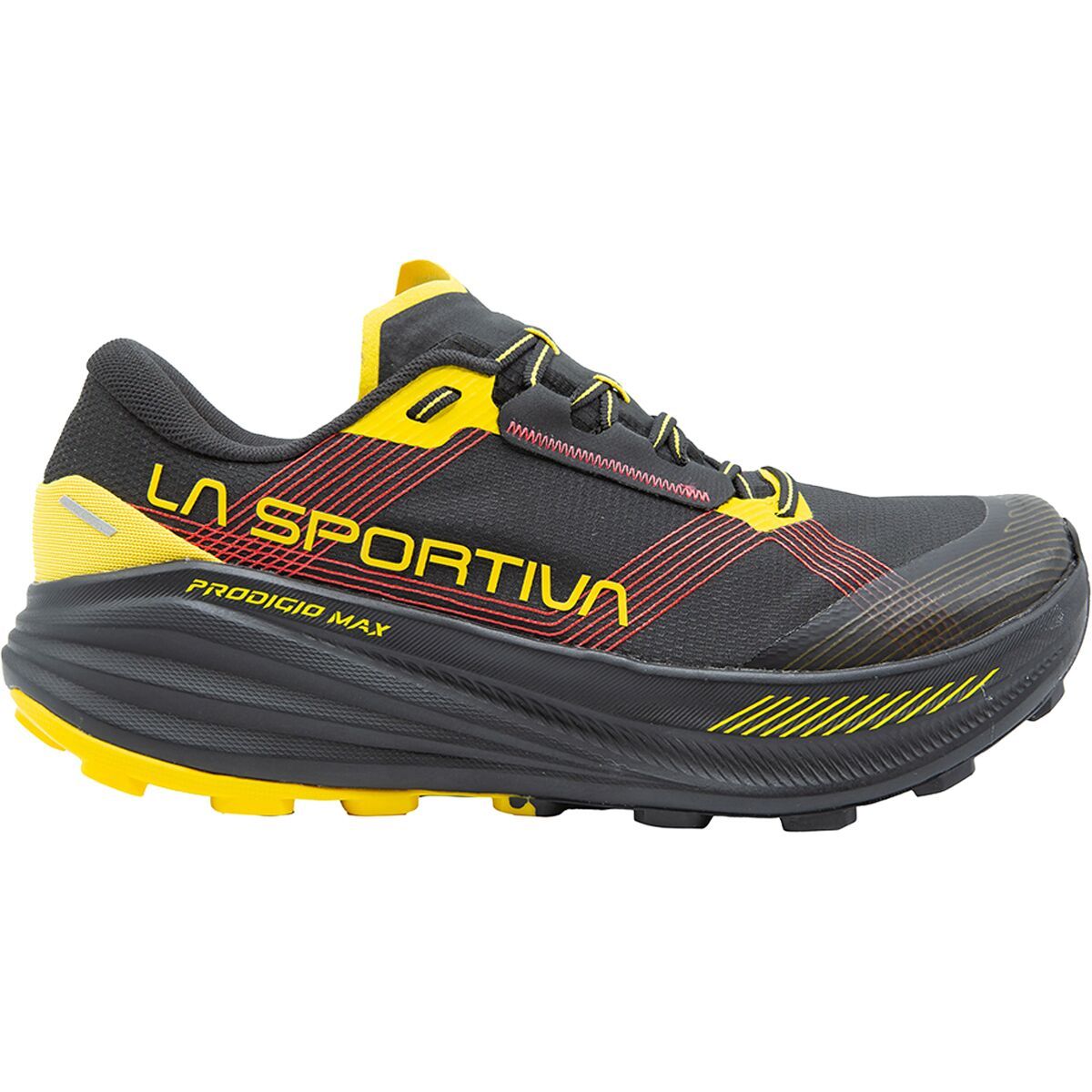 Image of La Sportiva Prodigio Max Trail Running Shoe - Men's Black/Yellow, 45.0