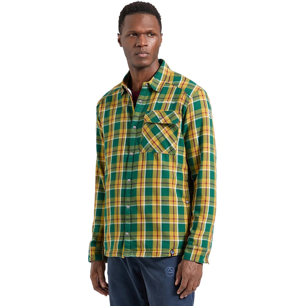 Image of La Sportiva Rambler Lined Flannel Shirt - Men’s Jungle/Savana, S