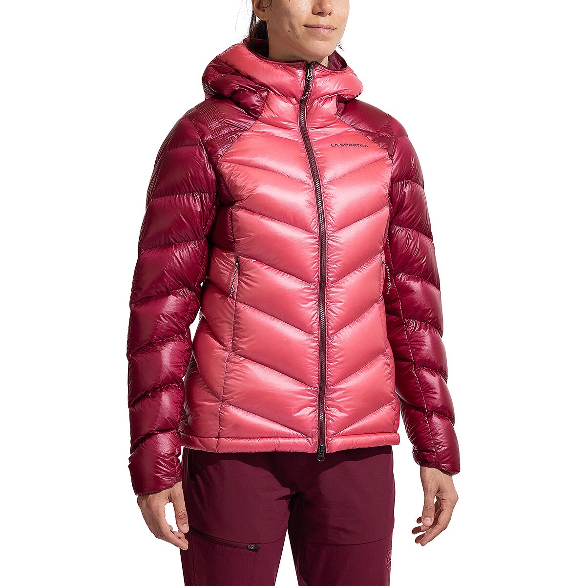 Image of La Sportiva Lumina 300 Down Jacket - Women's Rosebay/Redwood, L