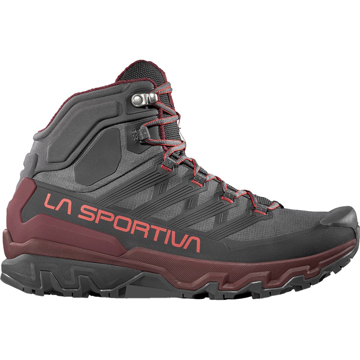 Image of La Sportiva Ultra Raptor 3 Mid GTX Hiking Boot - Men's Carbon/Redwood, 45.0