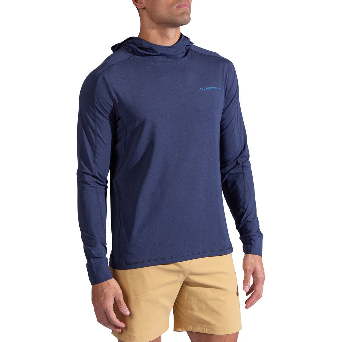 Image of La Sportiva Cloud Shadow Sun Hoodie - Men's Night Sky/Lake, M