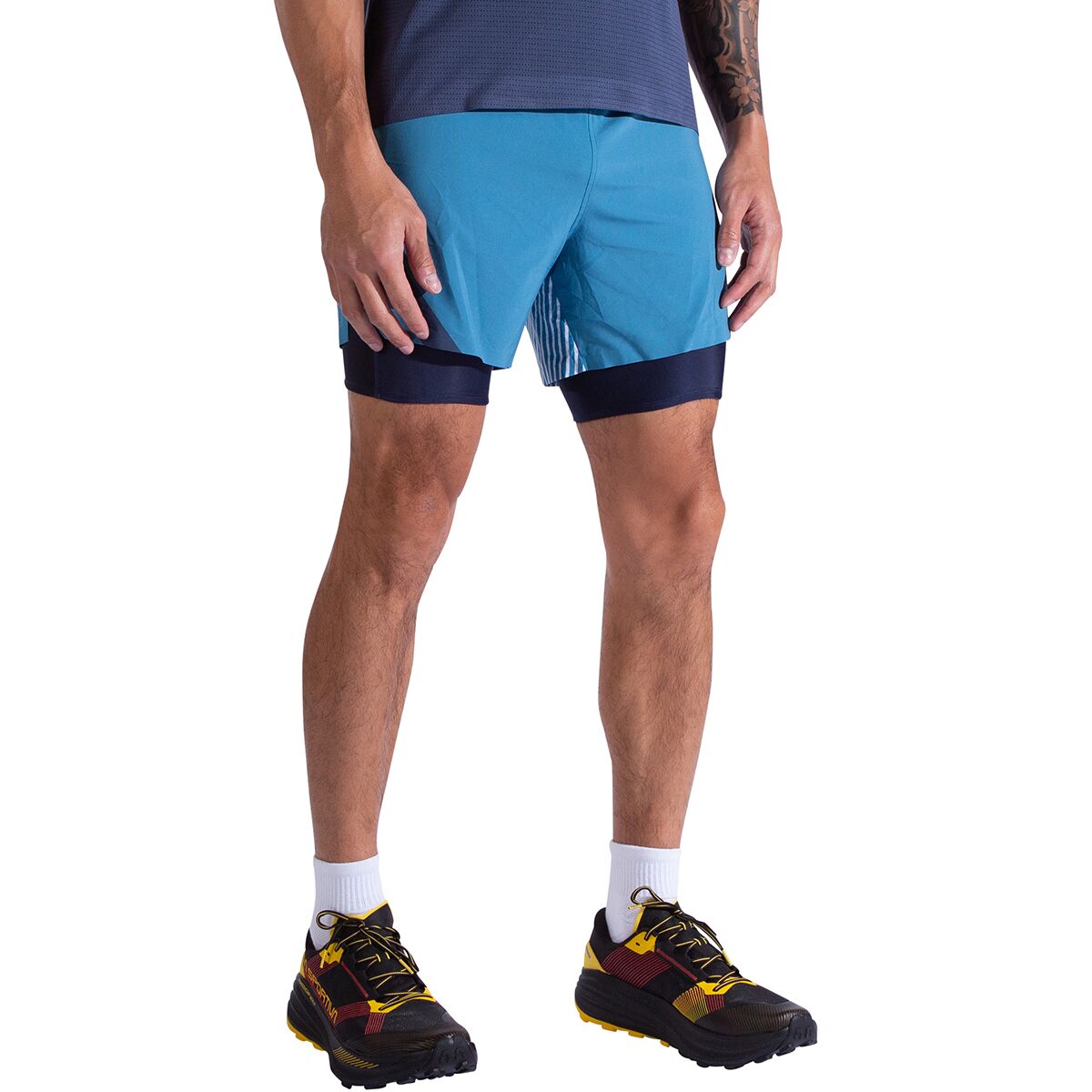 Image of La Sportiva Flow 5in Short - Men's Lake/Night Sky, S