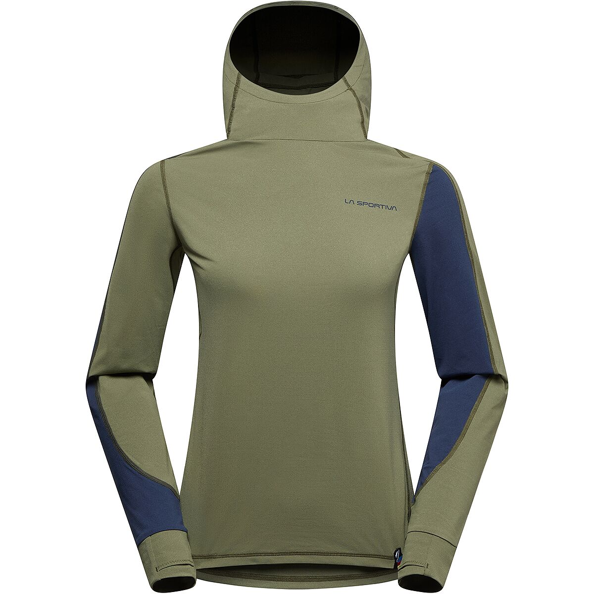 Image of La Sportiva Cloud Shadow Sun Hoodie - Women's Cypress/Night Sky, S