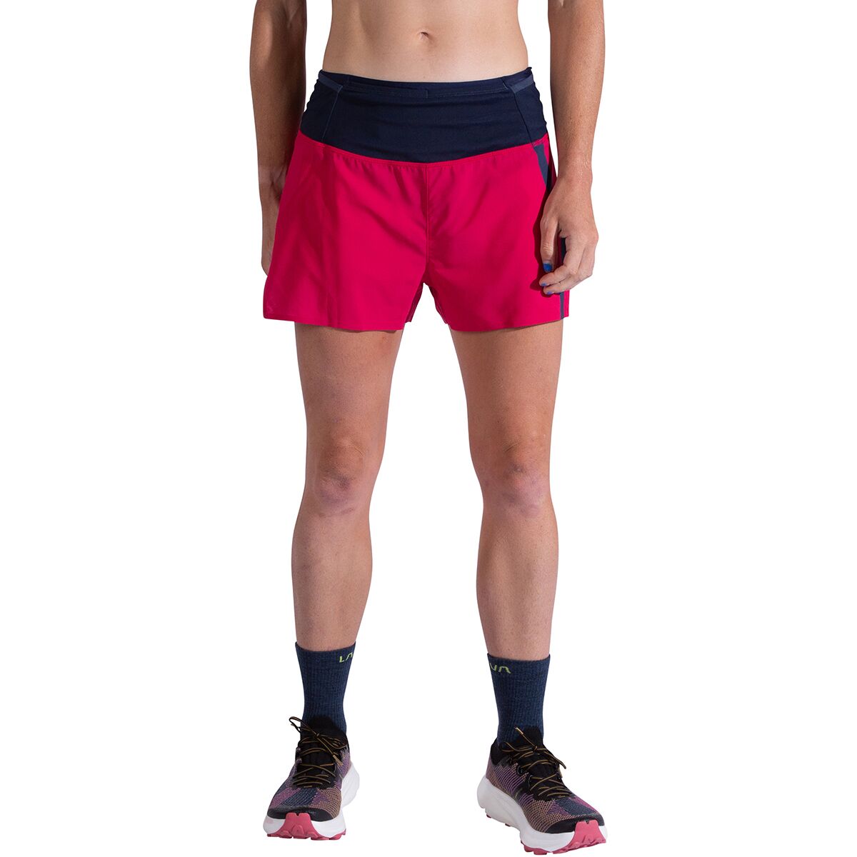 Image of La Sportiva Flow 3in Short - Women's Azalea/Night Sky, L